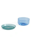 Hay 2-piece Serving Set In Aqua/ Light Blue