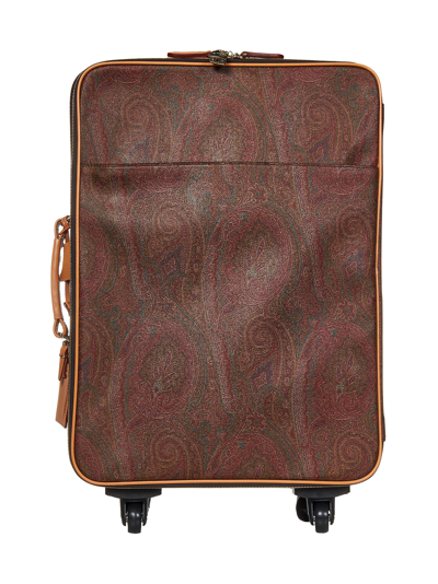 Etro Trolley Book Paisley In Bordeaux