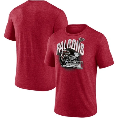 Fanatics Branded Heathered Red Atlanta Falcons End Around Tri-blend T-shirt