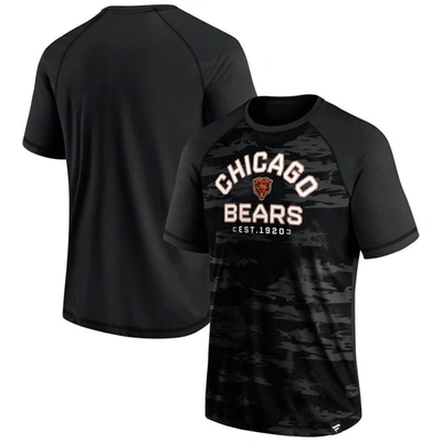 Fanatics Branded Chicago Bears Blackout Hail Mary Raglan T-shirt