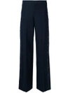Red Valentino Side Stud Trousers In Blue