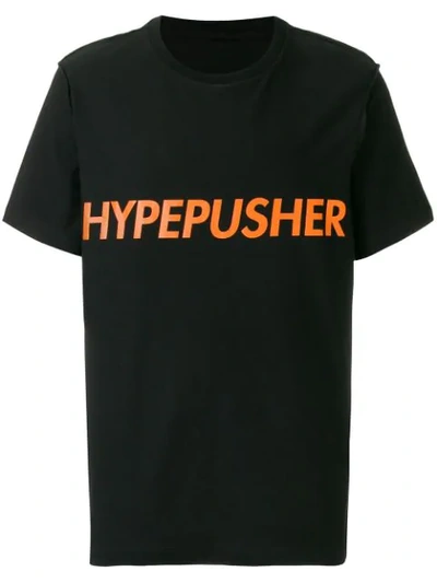 Omc Hypepusher Print Cotton Jersey T-shirt In Black