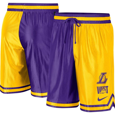 Nike Los Angeles Lakers Courtside  Men's Dri-fit Nba Graphic Shorts In Yellow