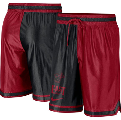 Nike Miami Heat Courtside  Men's Dri-fit Nba Graphic Shorts In Red,black
