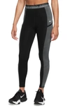 Nike Women's  Pro High-waisted 7/8 Training Leggings With Pockets In Black