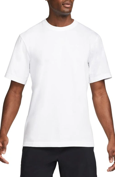 Nike Men's Primary Dri-fit Short-sleeve Versatile Top In White