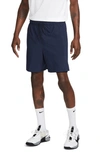 Nike Men's Unlimited Dri-fit 7" 2-in-1 Versatile Shorts In Obsidian/black/black/obsidian