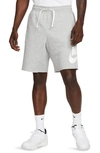 Nike Men's Club Alumni French Terry Shorts In Grey