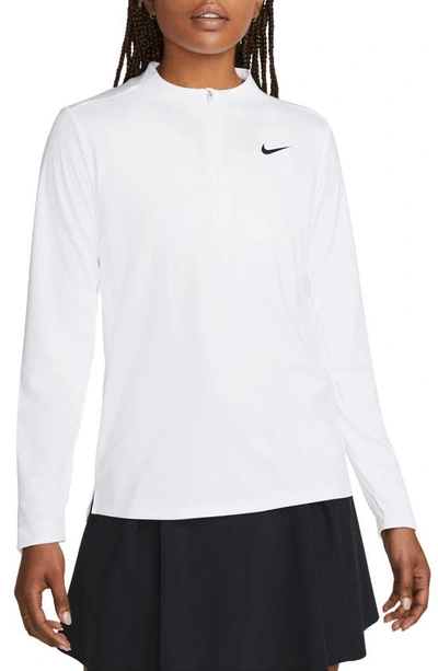Nike Uv Victory Dri-fit Half Zip Golf Pullover In White