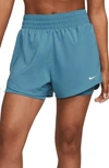 Nike Women's One Dri-fit High-waisted 3" 2-in-1 Shorts In Blue