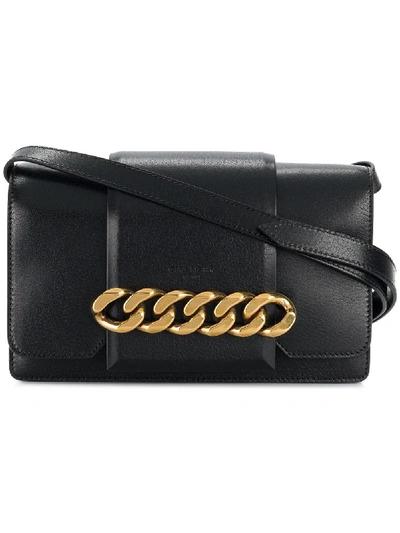 Givenchy Small Infinity Leather Shoulder Bag In Black