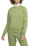 Nike Women's  Sportswear Phoenix Fleece Crew-neck Sweatshirt In Green