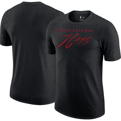 Nike Philadelphia 76ers Courtside  Men's Nba Max90 T-shirt In Black