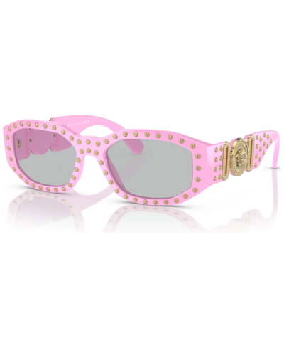 Versace Studded Medusa Biggie Sunglasses, Female, Onul, One Size In Pink