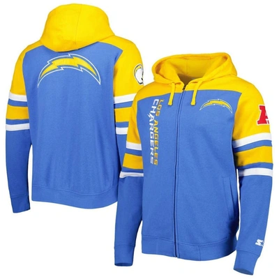 Starter Royal Los Angeles Chargers Extreme Full-zip Hoodie Jacket