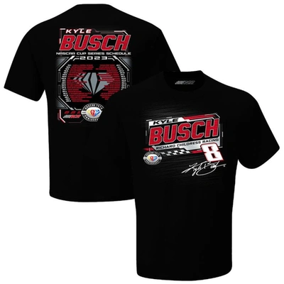 Nascar Richard Childress Racing Team Collection Black Kyle Busch 2023  Cup Series Schedule T-shirt