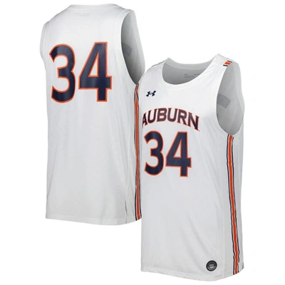 Under Armour White Auburn Tigers Replica Basketball Jersey
