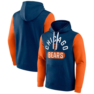 Fanatics Branded Navy Chicago Bears Extra Point Pullover Hoodie