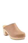 Nisolo Leather Platform Clog In Almond