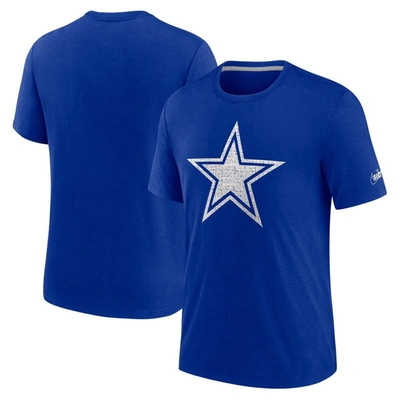Nike Royal Dallas Cowboys Playback Logo Tri-blend T-shirt
