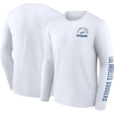 Fanatics Branded White Los Angeles Dodgers Pressbox Long Sleeve T-shirt