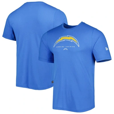 New Era Powder Blue Los Angeles Chargers Combine Authentic Ball Logo T-shirt