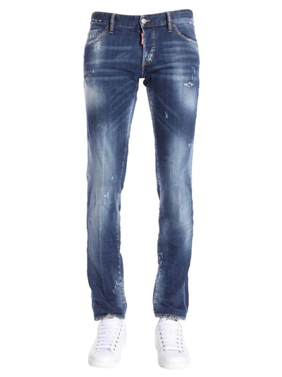 Dsquared2 Slim Fit Jeans In Blu
