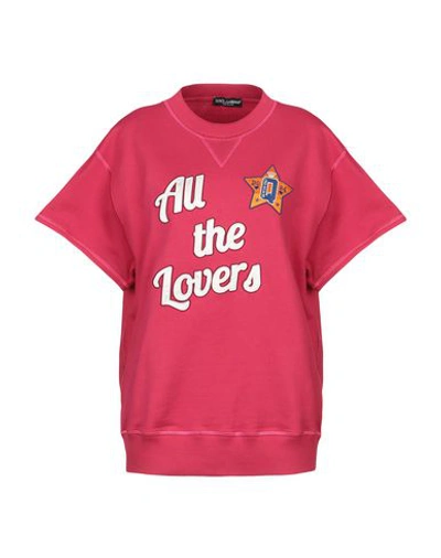 Dolce & Gabbana All The Lovers Sweatshirt In Fuchsia