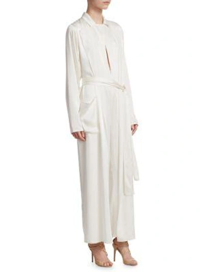 Ralph Lauren O'reilly Charmeuse Jumpsuit In White