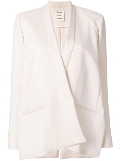 Maison Rabih Kayrouz Classic Fitted Blazer In Pink