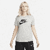 Nike Women's  Sportswear Essentials Logo T-shirt In Dark Grey Heather