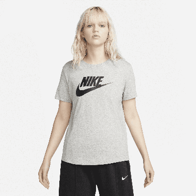 Nike Women's  Sportswear Essentials Logo T-shirt In Grey