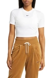Nike Women's  Sportswear Essential Slim Cropped T-shirt In White