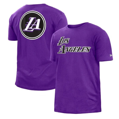 New Era Men's  Purple Los Angeles Lakers 2022/23 City Edition Big And Tall T-shirt