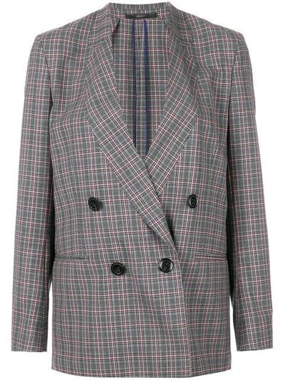 Paul Smith Check Double-breasted Blazer