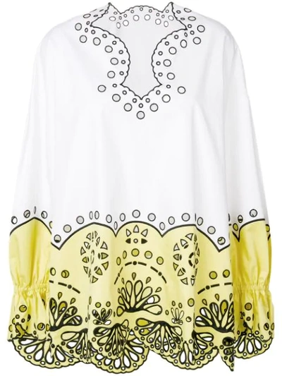 Pucci Crocheted Design Blouse In White