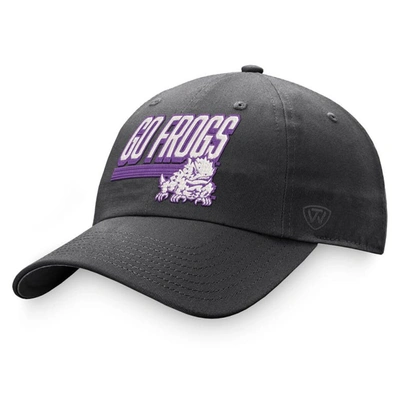 Top Of The World Charcoal Tcu Horned Frogs Slice Adjustable Hat