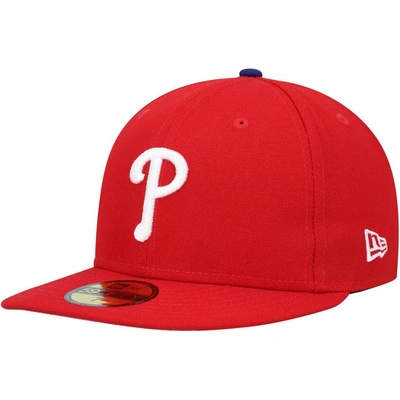 New Era Red Philadelphia Phillies Authentic Collection Replica 59fifty Fitted Hat