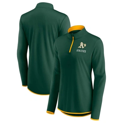 Fanatics Branded Green Oakland Athletics Worth The Drive Quarter-zip Jacket