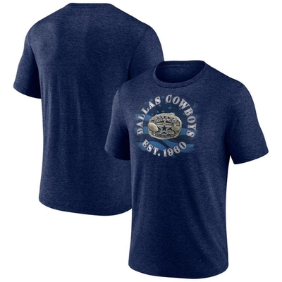 Fanatics Branded Heathered Navy Dallas Cowboys Sporting Chance Tri-blend T-shirt