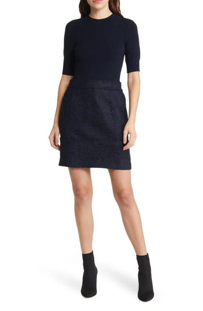 midi knit dress long sleeve Light Mocha Ribbed Knit Maternity Midi Sweater Dress main image 1