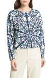 Ted Baker Ashlina Printed Sweater In Blue