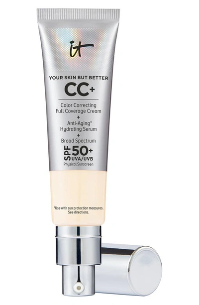 It Cosmetics Cc+ Cream Full Coverage Color Correcting Foundation With Spf 50+ Fair Ivory 1.08 oz / 32 ml