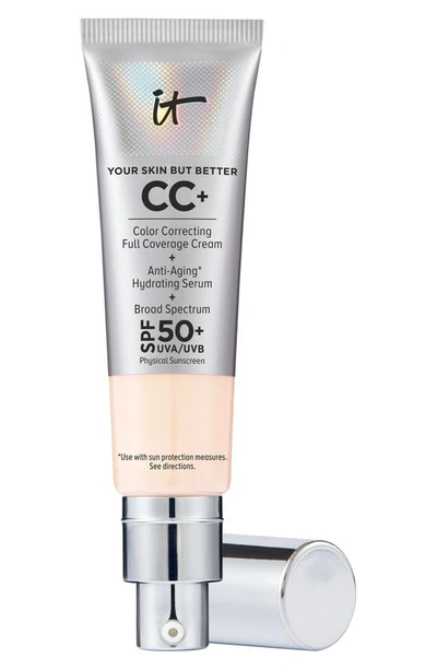 It Cosmetics Cc+ Cream Full Coverage Color Correcting Foundation With Spf 50+ Fair Beige 1.08 oz / 32 ml