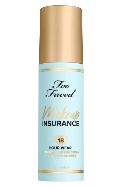 Too Faced Makeup Insurance Longwear Setting Spray + Blue Light Defense 4 oz / 113.1 ml