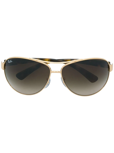 Ray Ban Oversized Sunglasses In Metallic