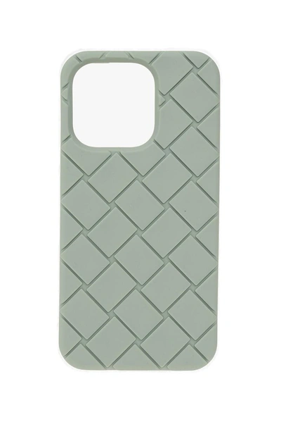 Bottega Veneta Iphone 14 Pro Max Intreccio Case In New Sauge