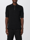 Bottega Veneta Slim Fit Light Linen Polo Shirt In Black