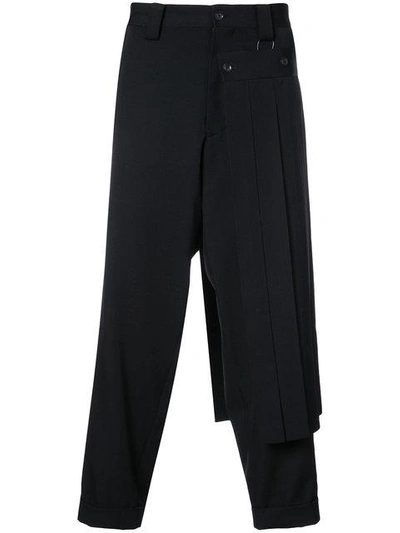 Yohji Yamamoto Tapered Trousers In Black