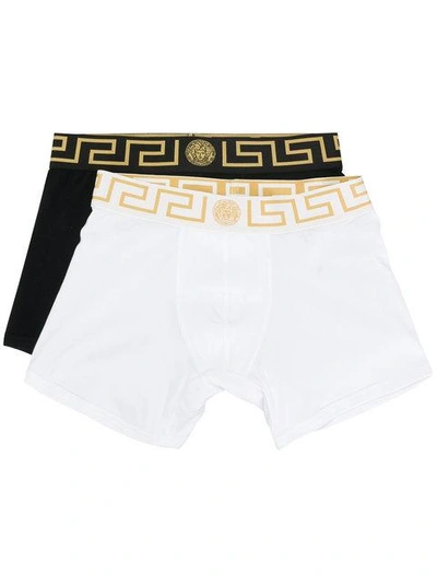 Versace Pack Of Two Boxer Briefs In Black